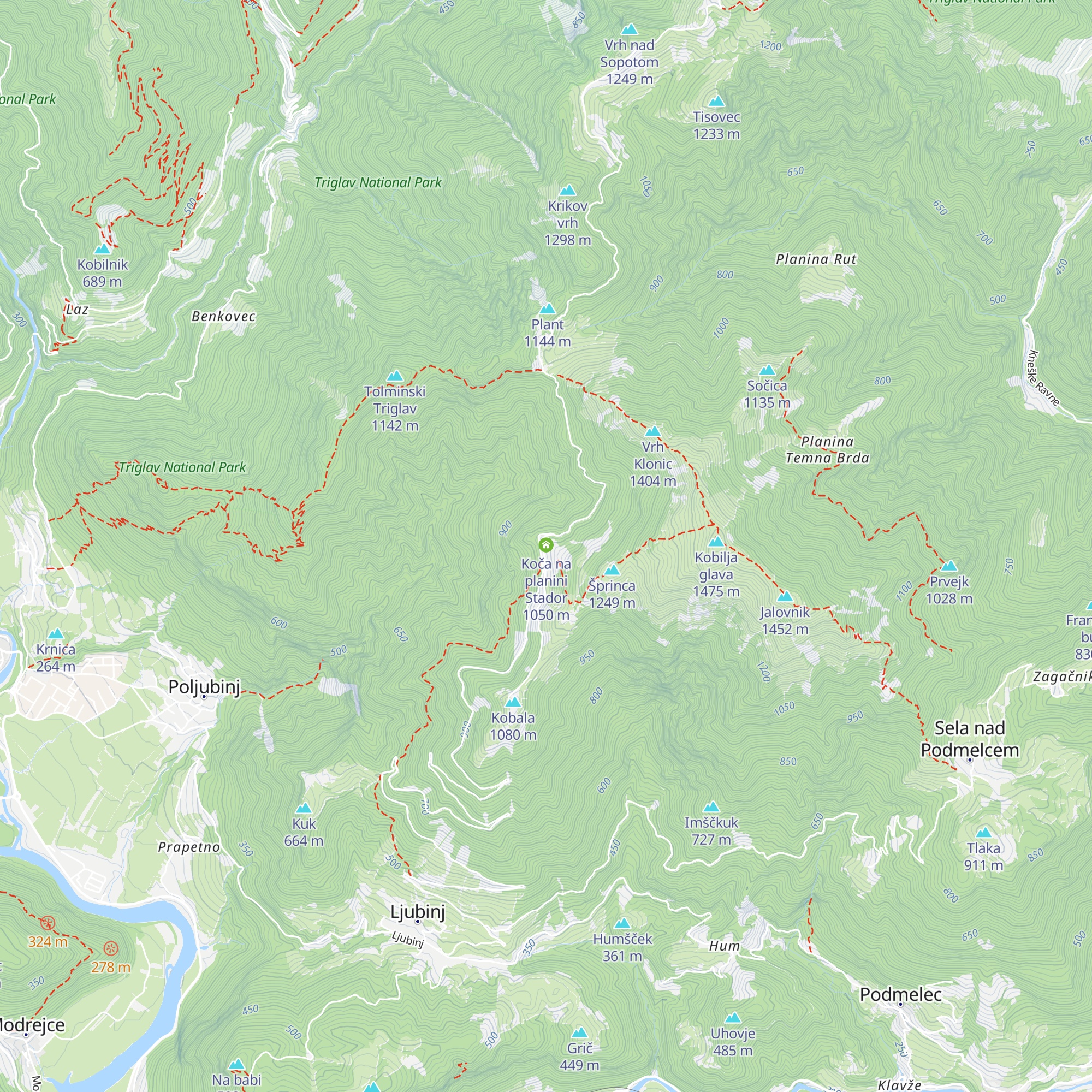 Počitniška hiša Stador map