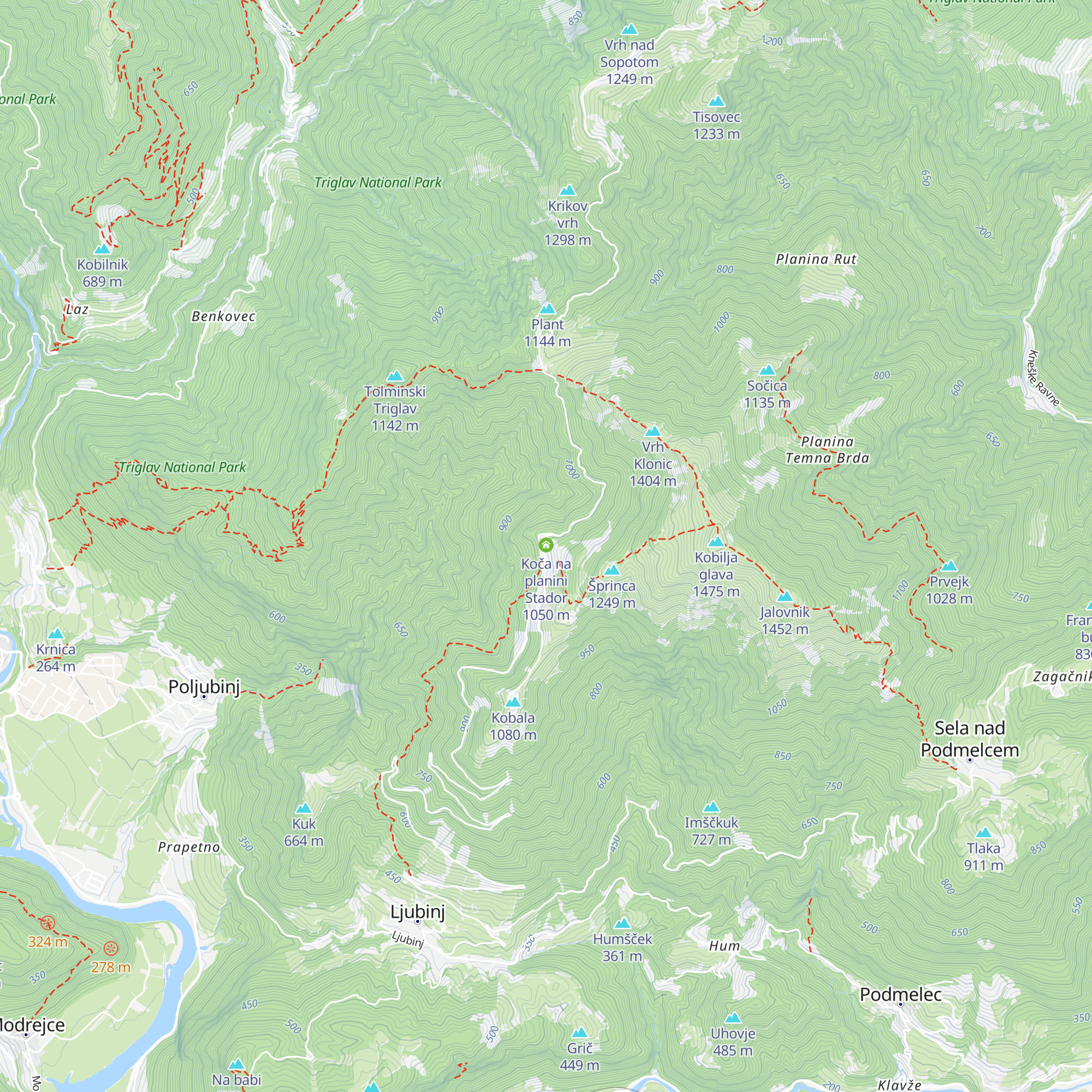 Počitniška hiša Stador map