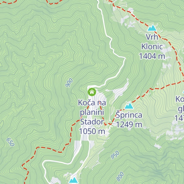 Map of Koča na planini Stador