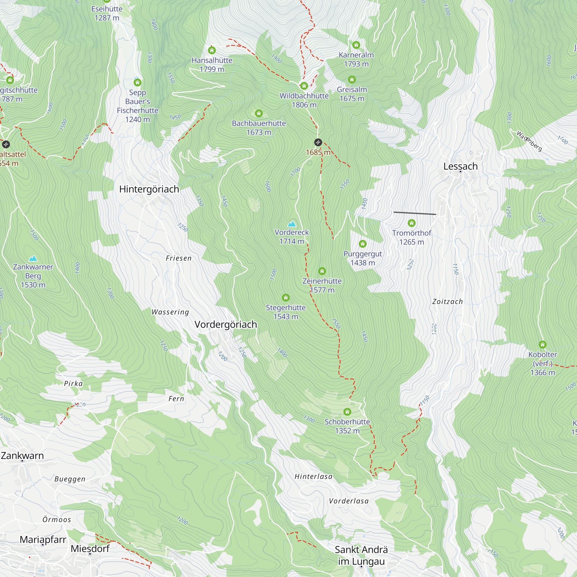 Lindlhütte map