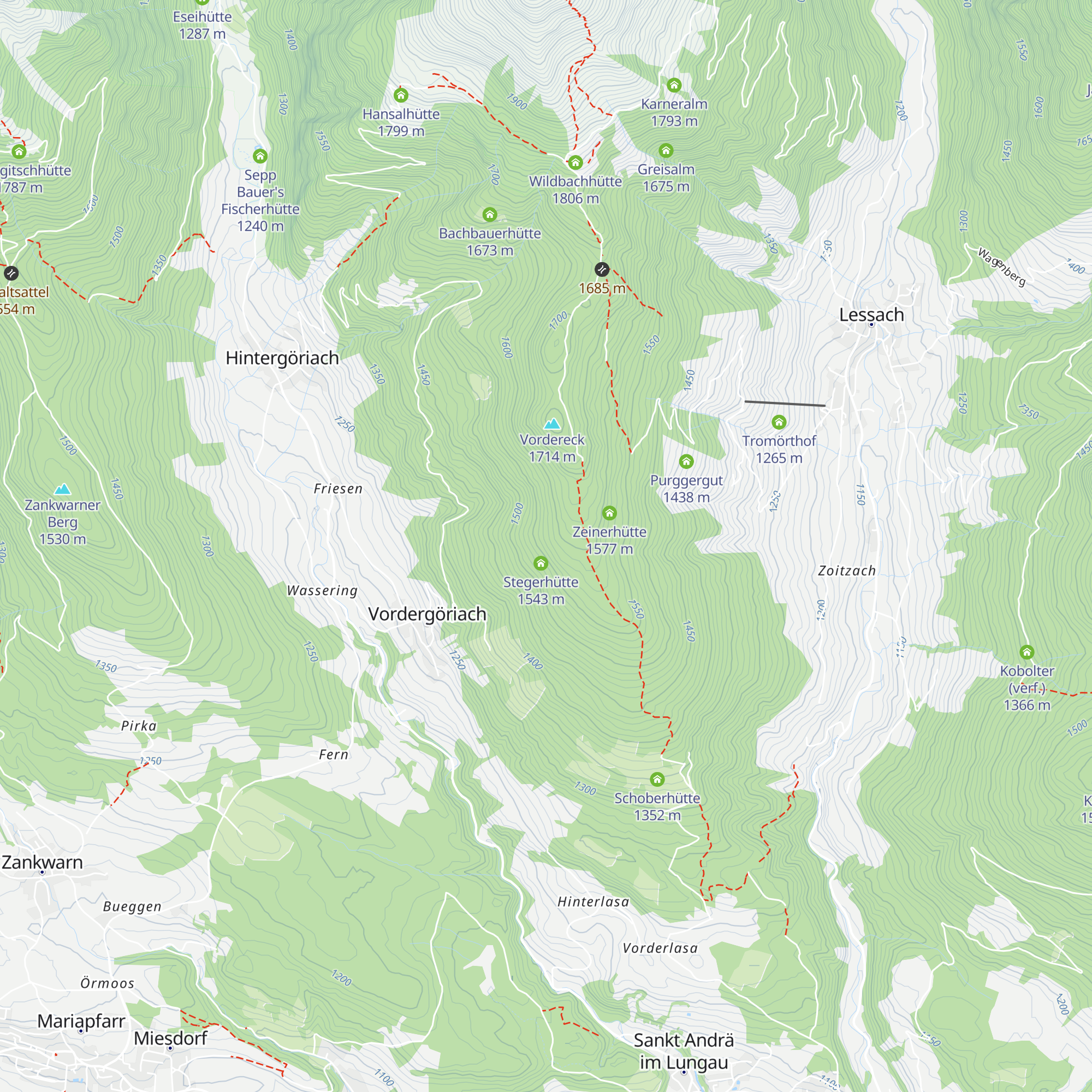 Lindlhütte map