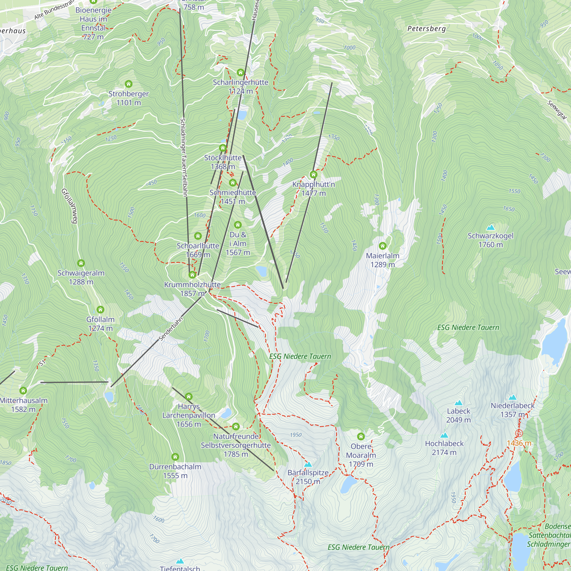 Knappl's Bergschlößl map