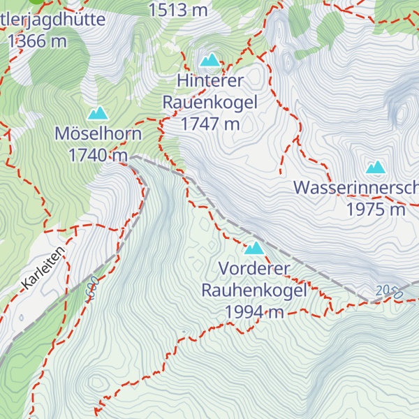 Map of Hinterer Rauhenkogel