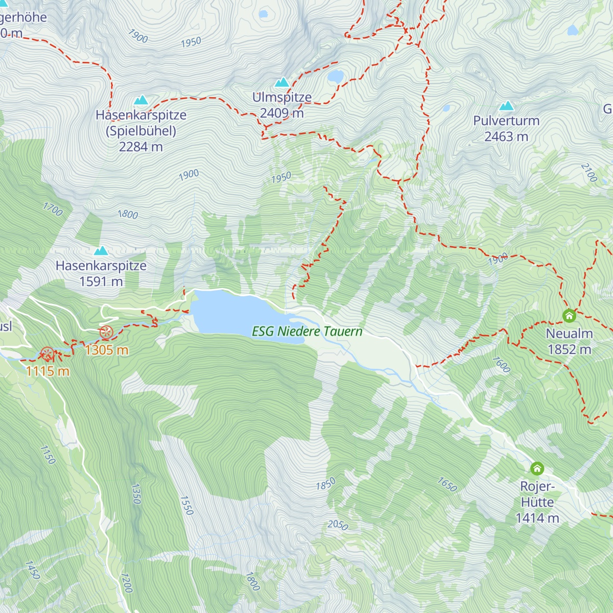 Kaltenbachalm map