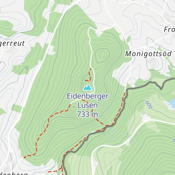 Map of Eidenberger Lusen