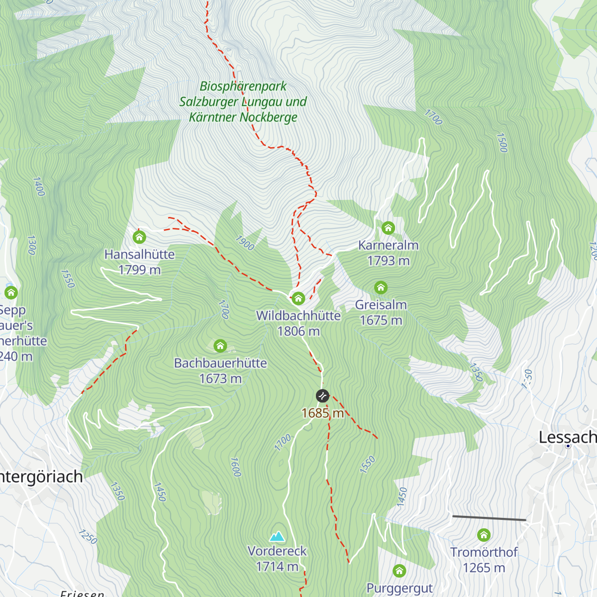 Wildbachhütte map