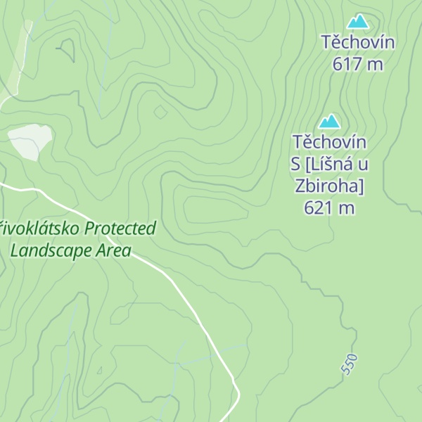 Map of Týčský vrch
