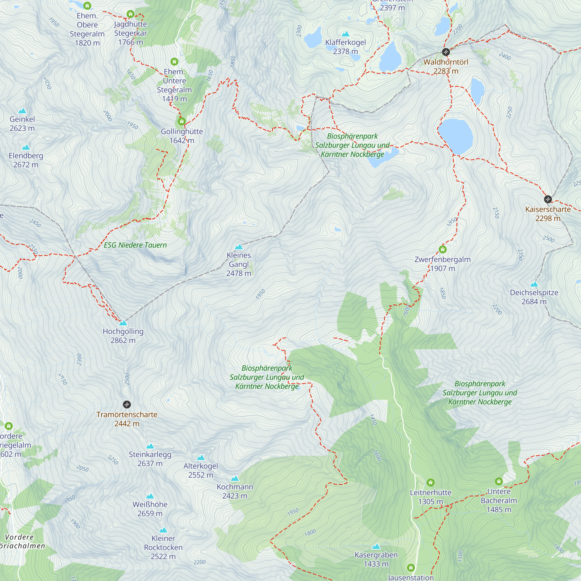 Schoberberger Hütte (verf.) map