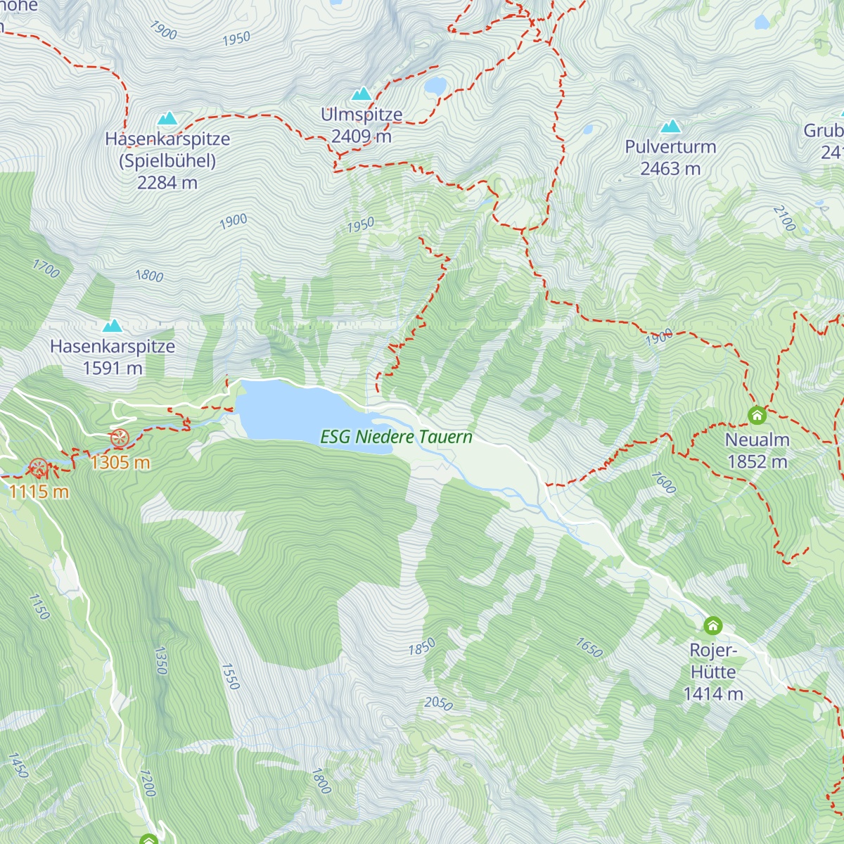 Schmiedlehneralm map