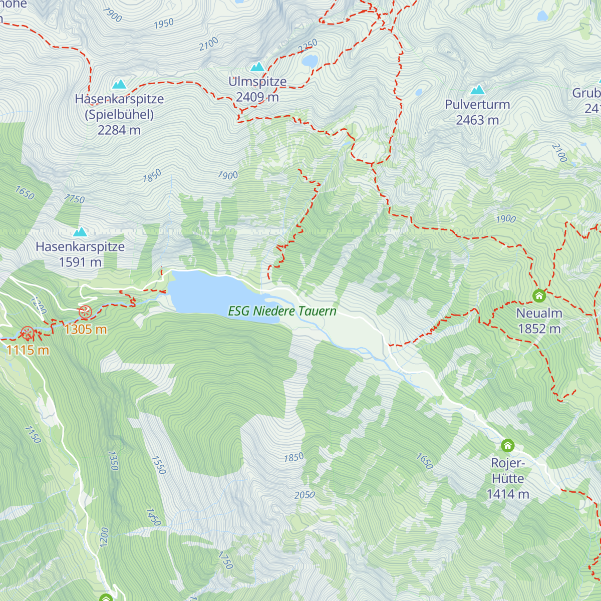 Schmiedlehneralm map