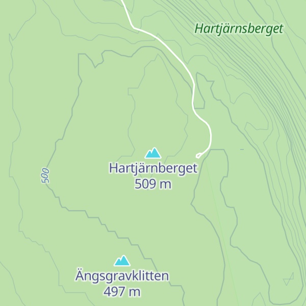 Map of Hartjärnberget
