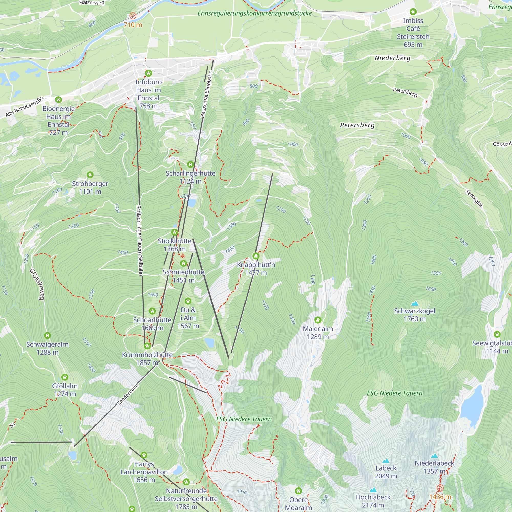 Knapplhütt'n map
