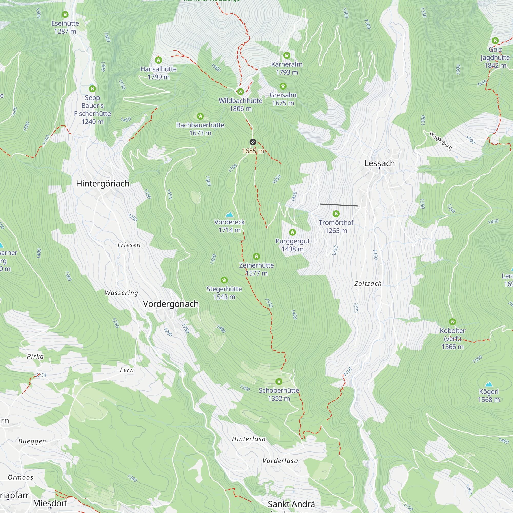 Zeinerhütte map