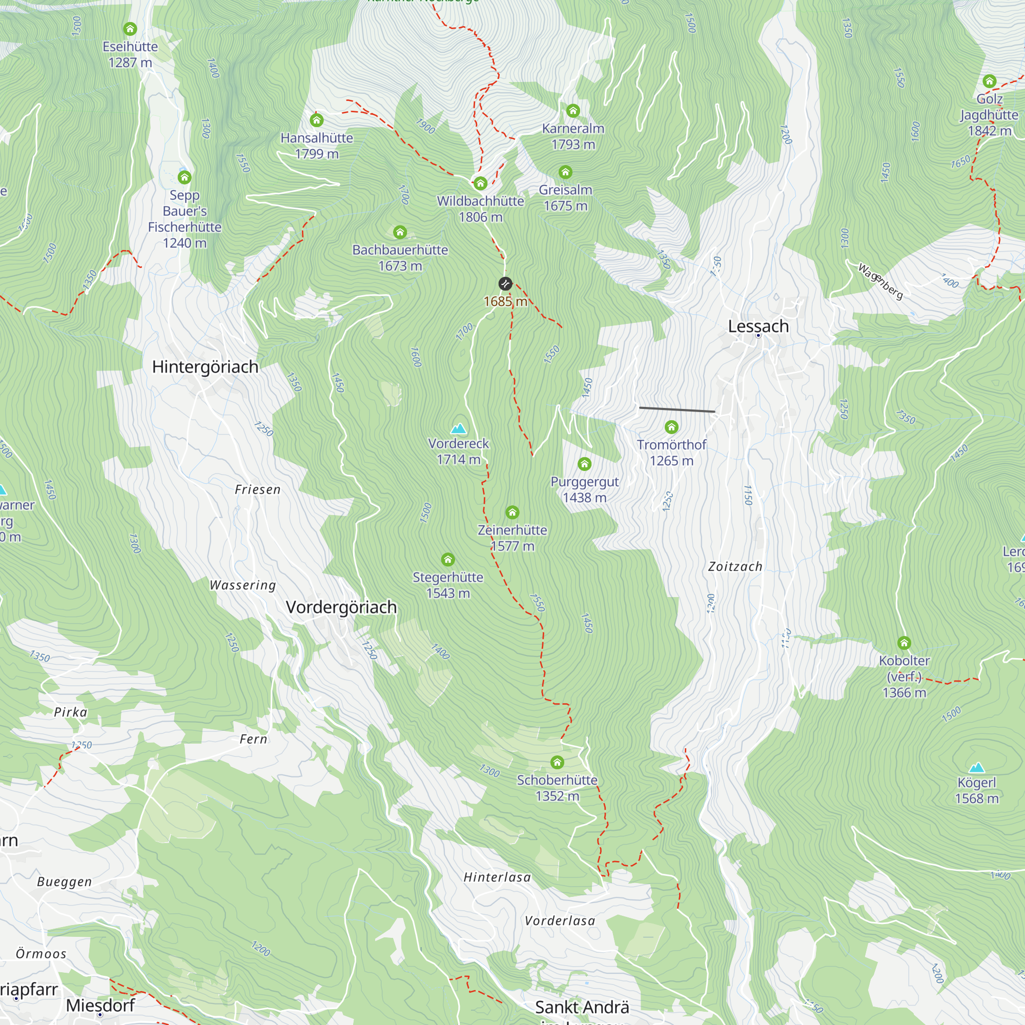 Zeinerhütte map