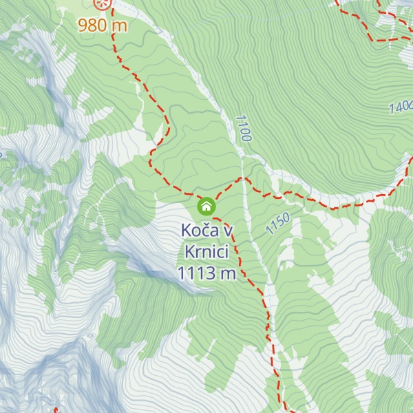 Map of Koča v Krnici