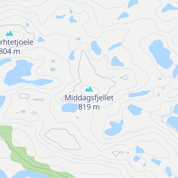 Map of Middagsfjellet