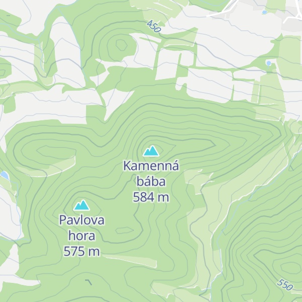 Map of Kamenná bába