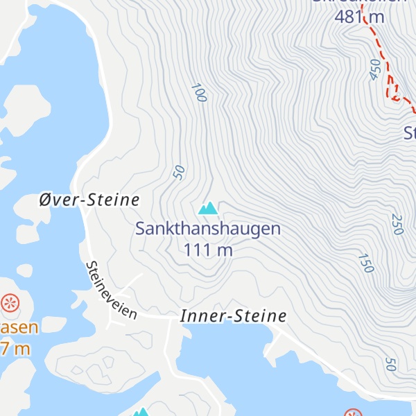 Map of Sankthanshaugen