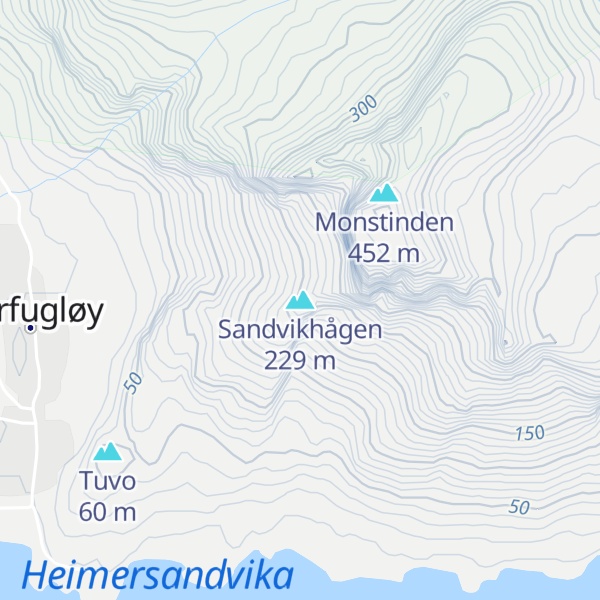 Map of Sandvikhågen