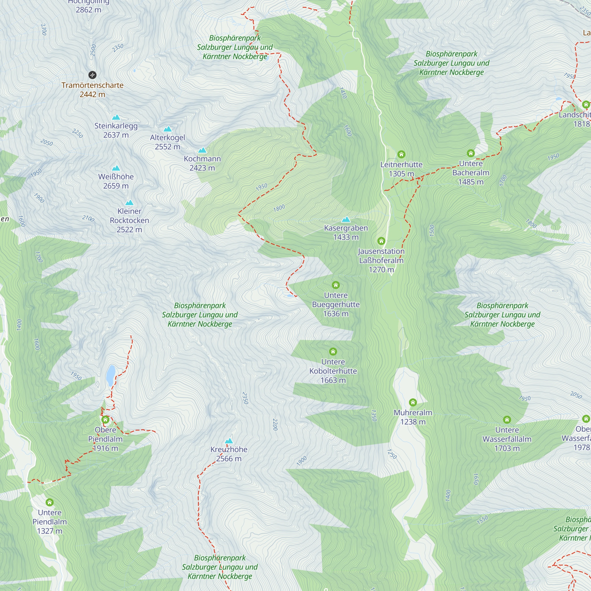 Obere Bueggerhütte map