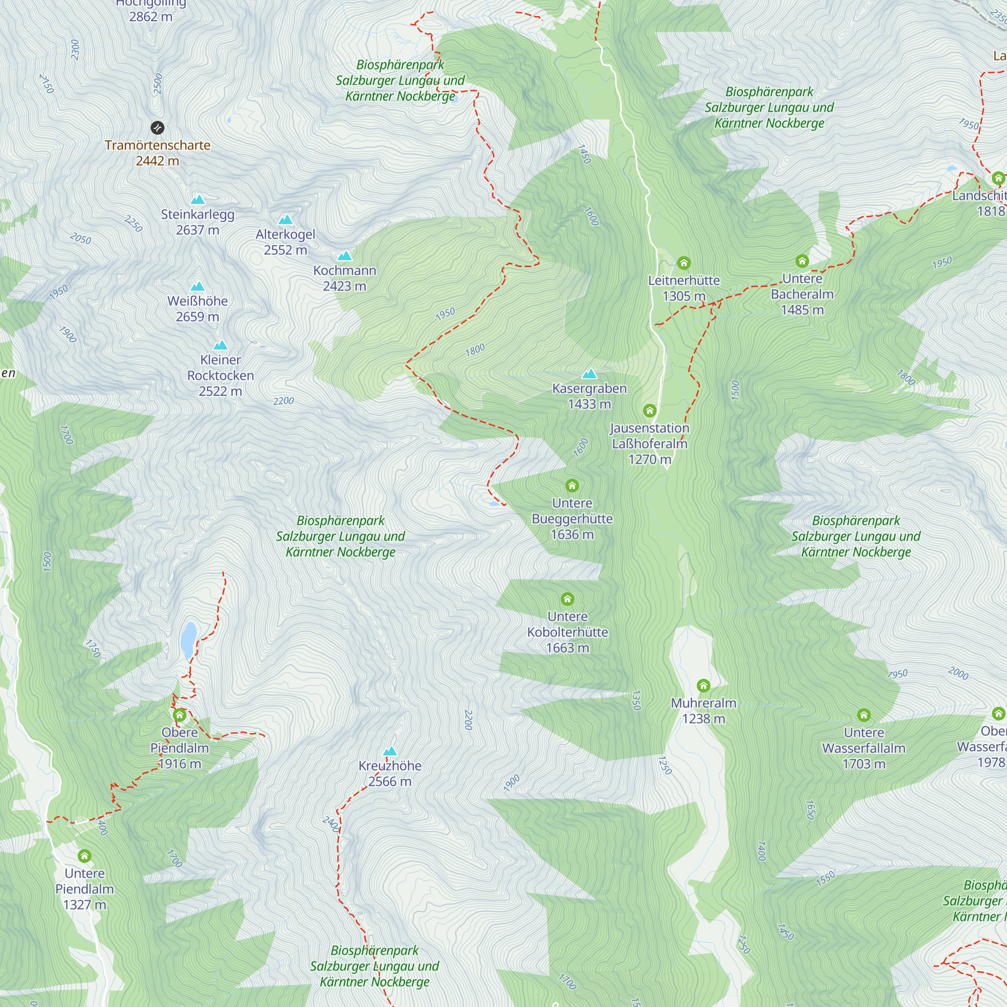 Obere Bueggerhütte map