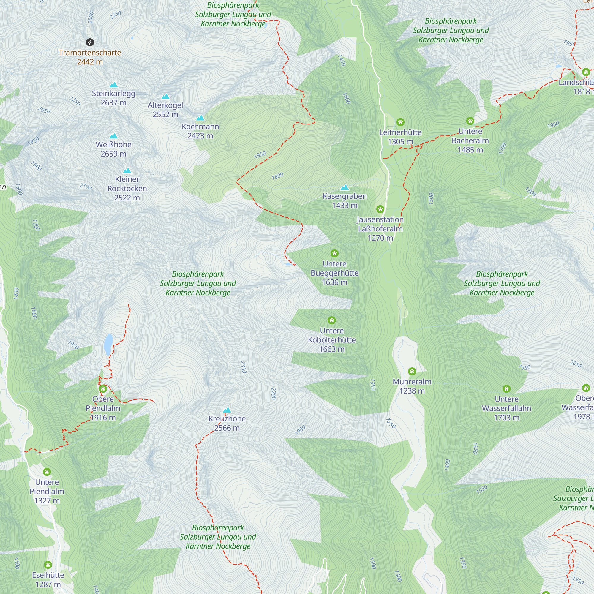 Obere Kobolterhütte map