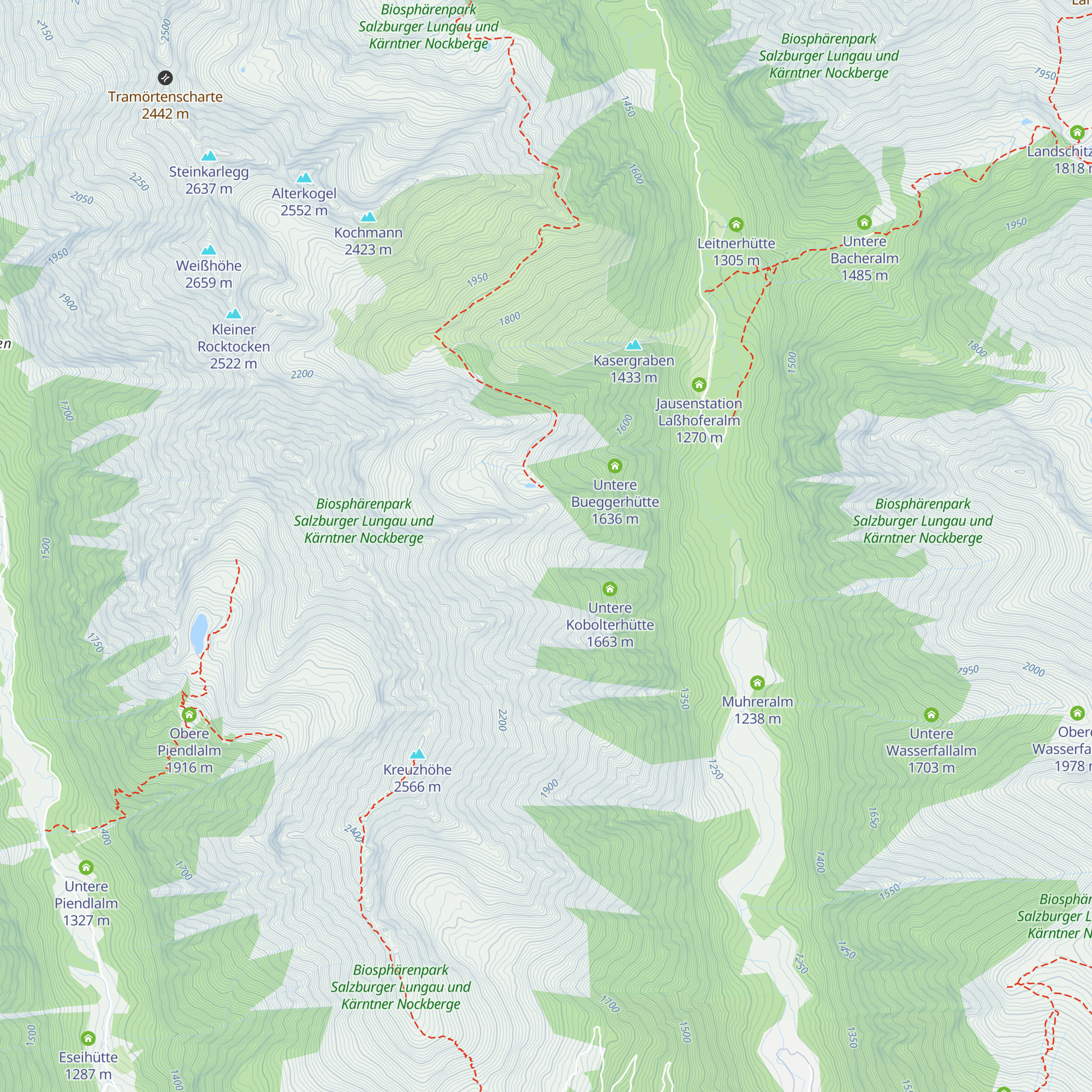 Obere Kobolterhütte map
