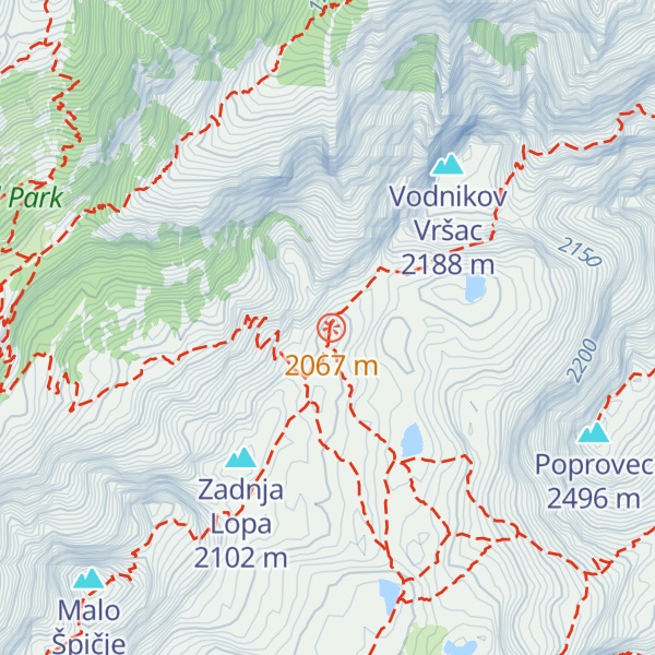 Map of Zasavska koča na Prehodavcih