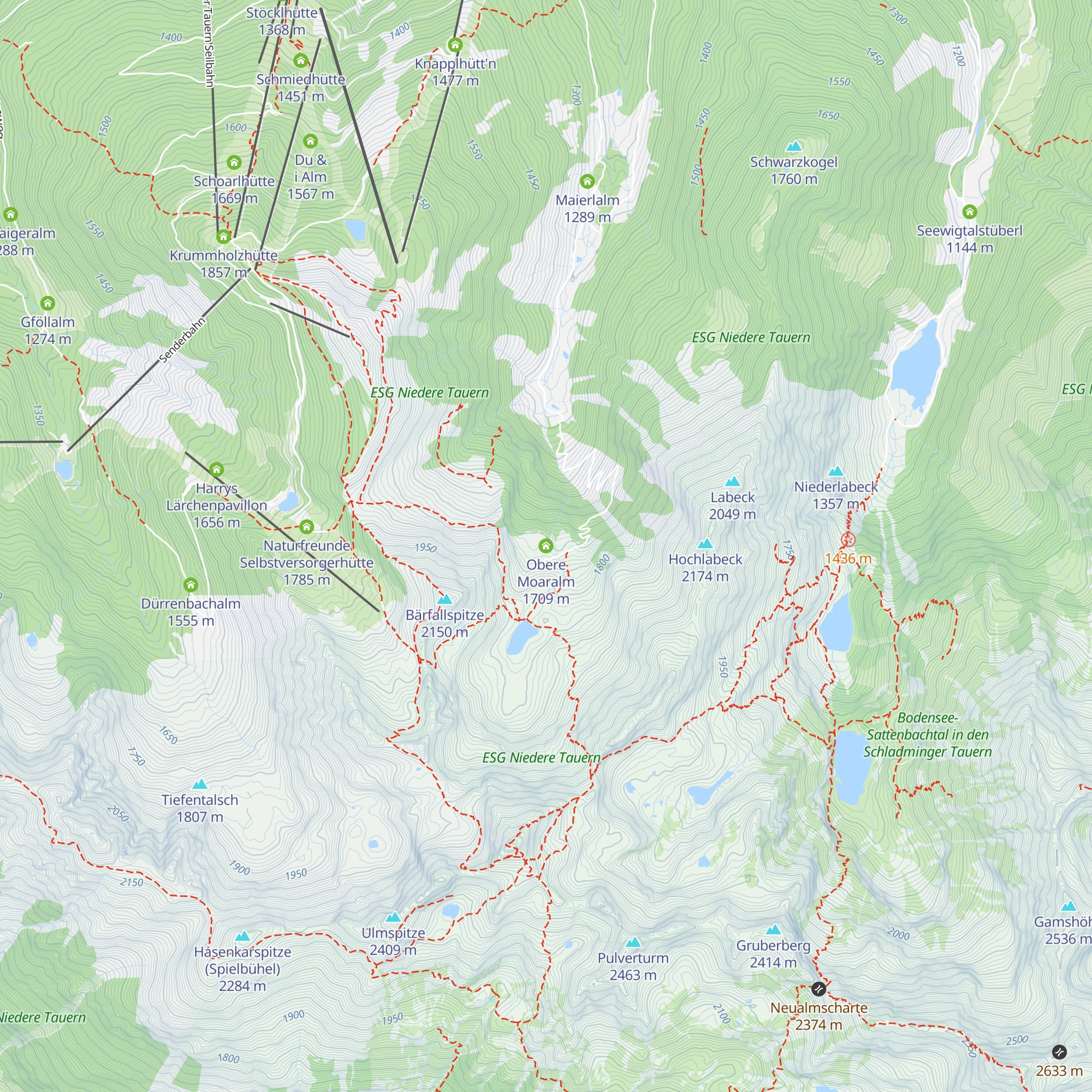 Obere Moaralm map