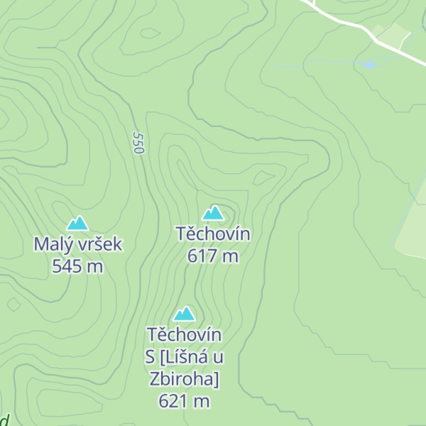 Map of Těchovín