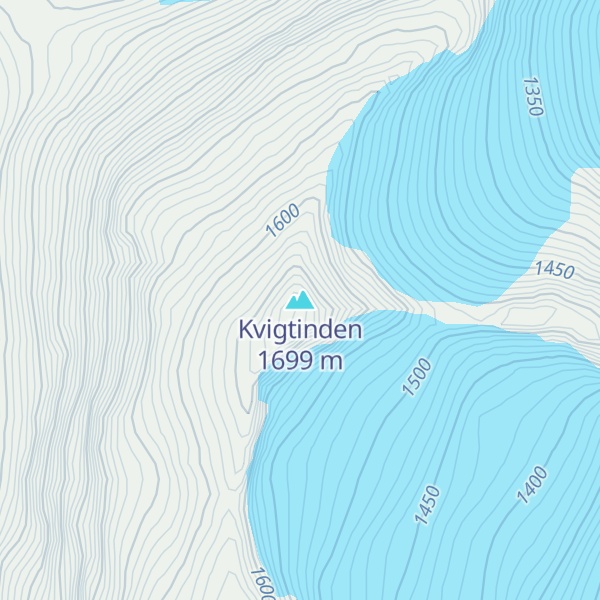 Map of Kvigtinden