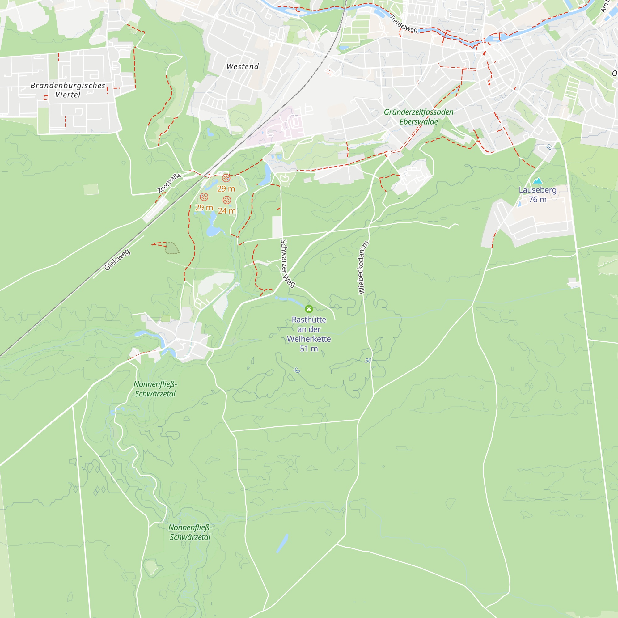 Rasthütte an der Weiherkette map
