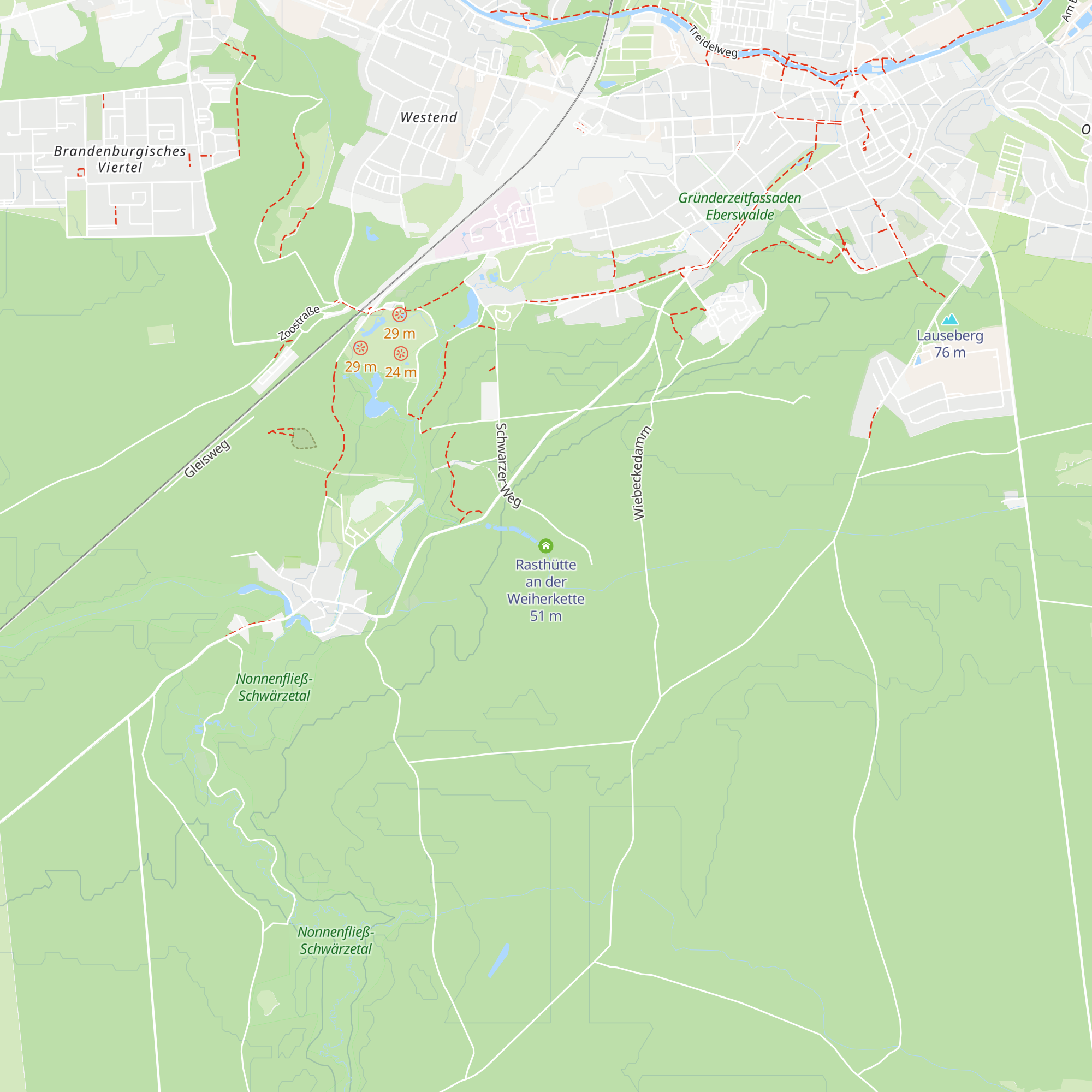 Rasthütte an der Weiherkette map