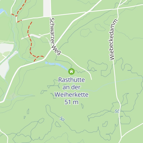 Map of Rasthütte an der Weiherkette