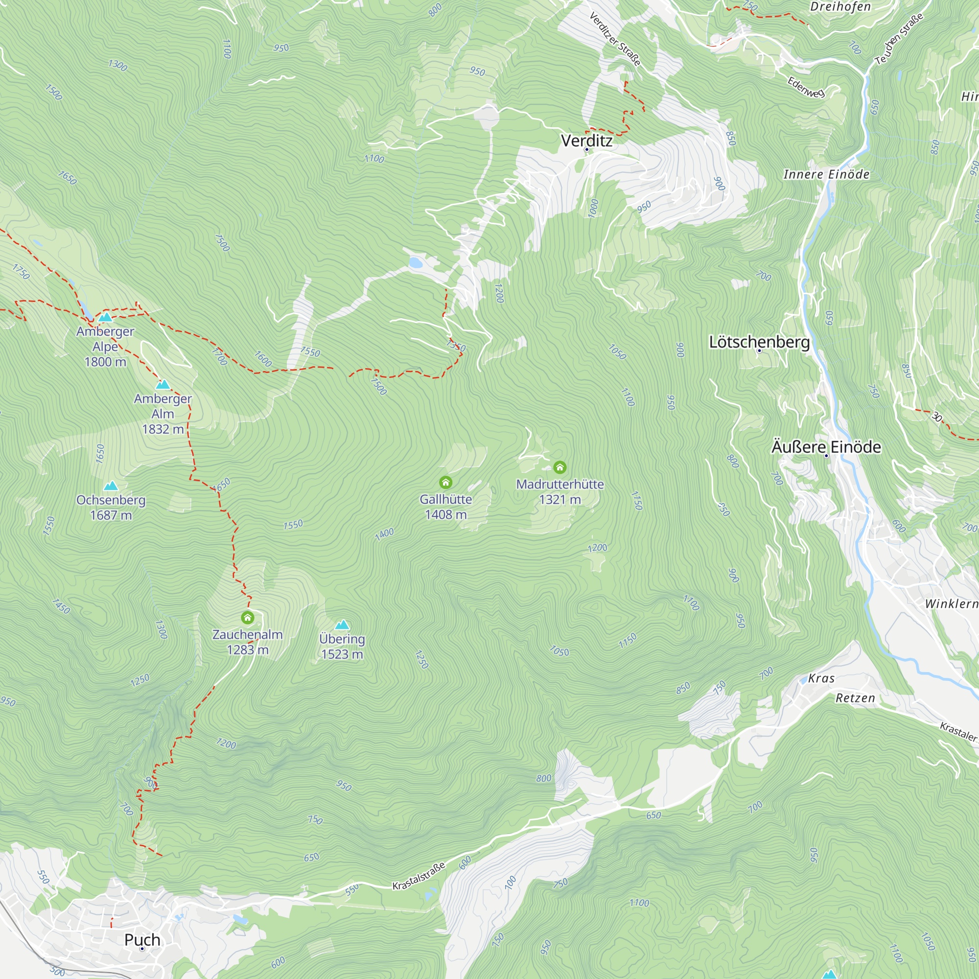 Berger Alm map