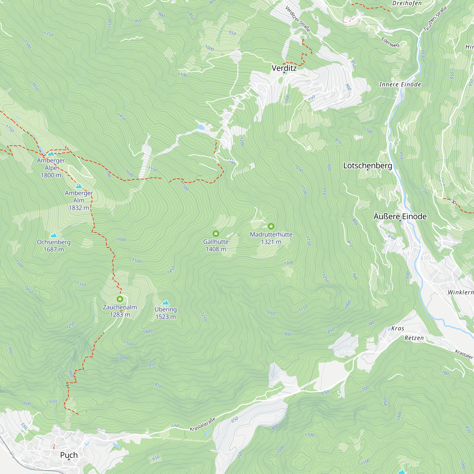 Berger Alm map