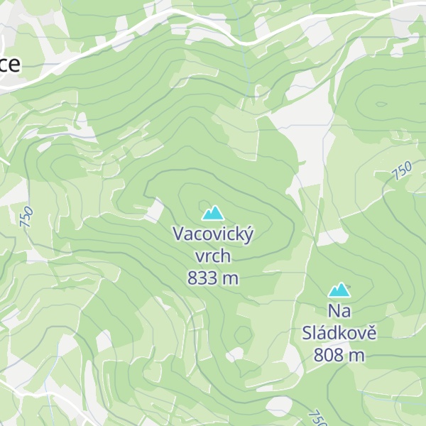 Map of Vacovický vrch