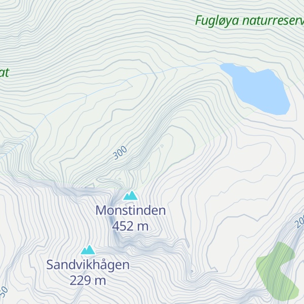 Map of Langnesfjellet