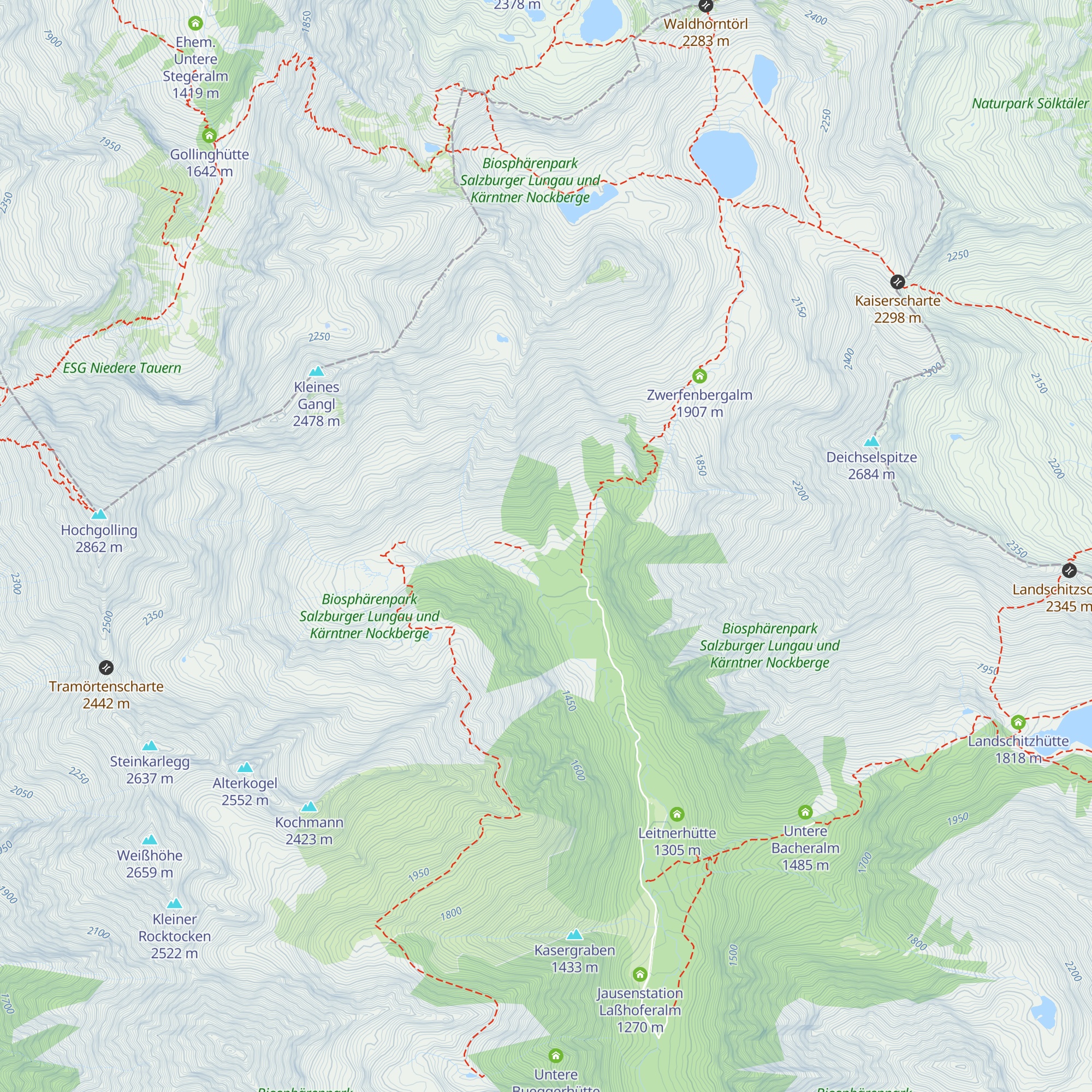 Hinteralmhütten map
