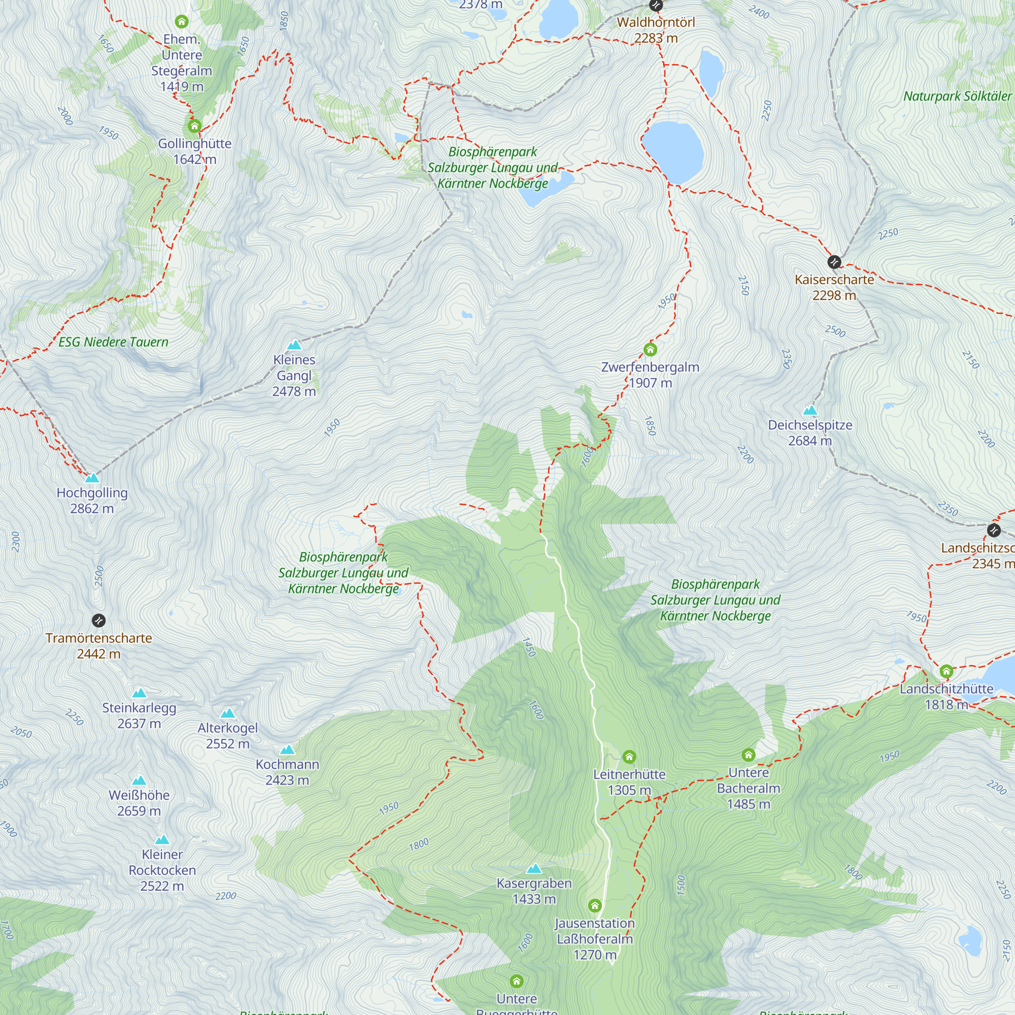 Hinteralmhütten map
