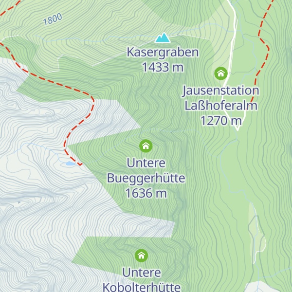Map of Untere Bueggerhütte