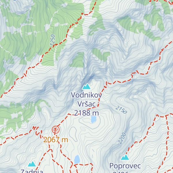 Map of Vodnikov Vršac