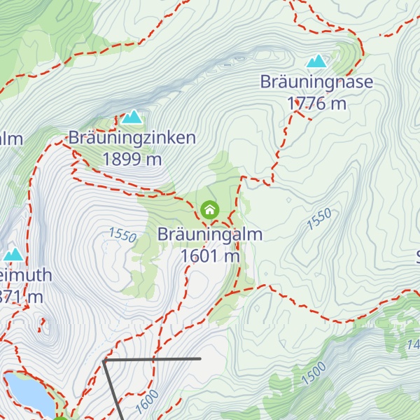 Map of Bräuningalm