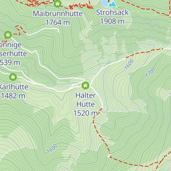 Map of Halter Hütte