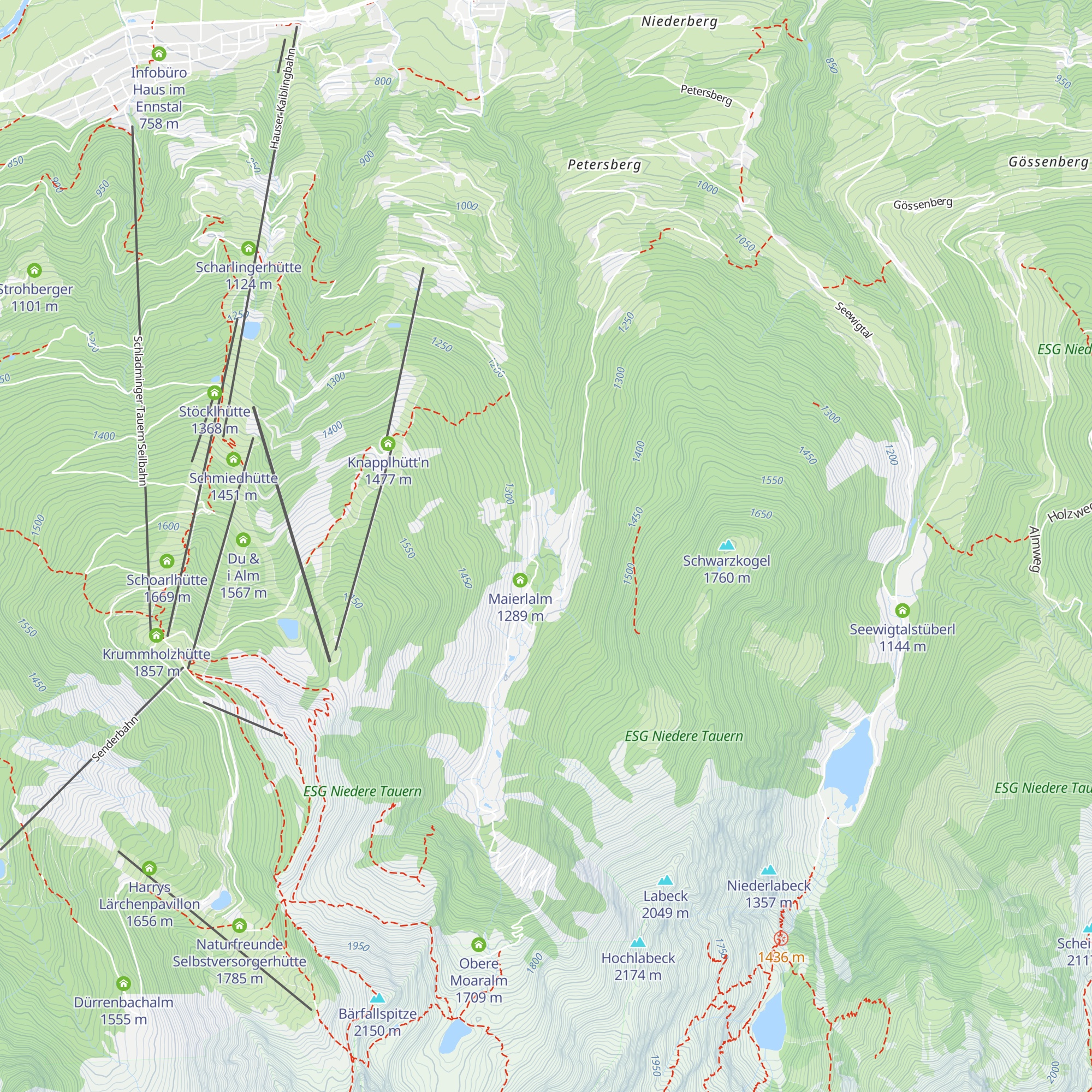 Baumschlagalm map