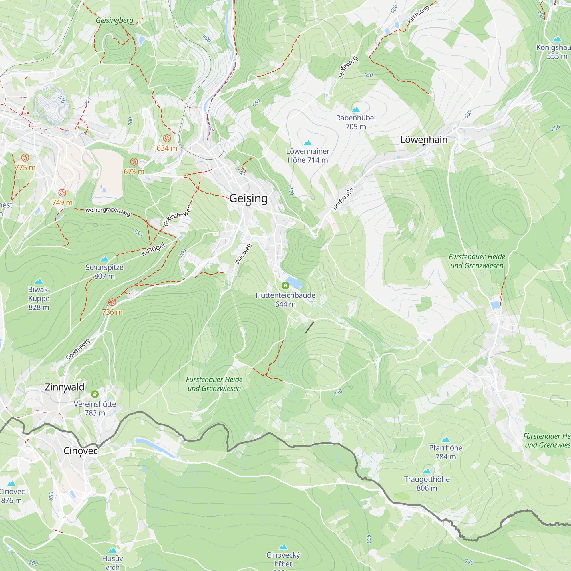 Hüttenteichbaude map