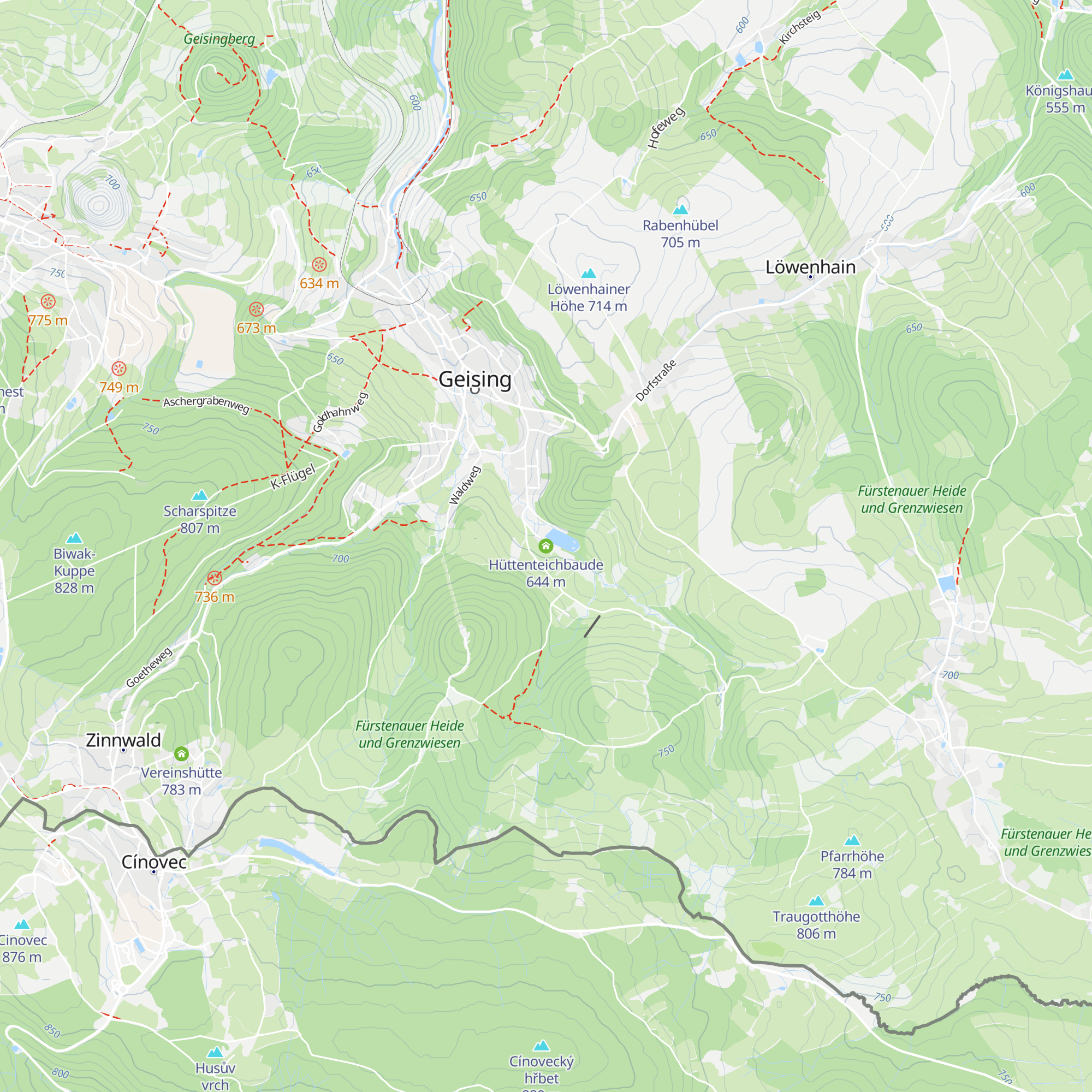 Hüttenteichbaude map