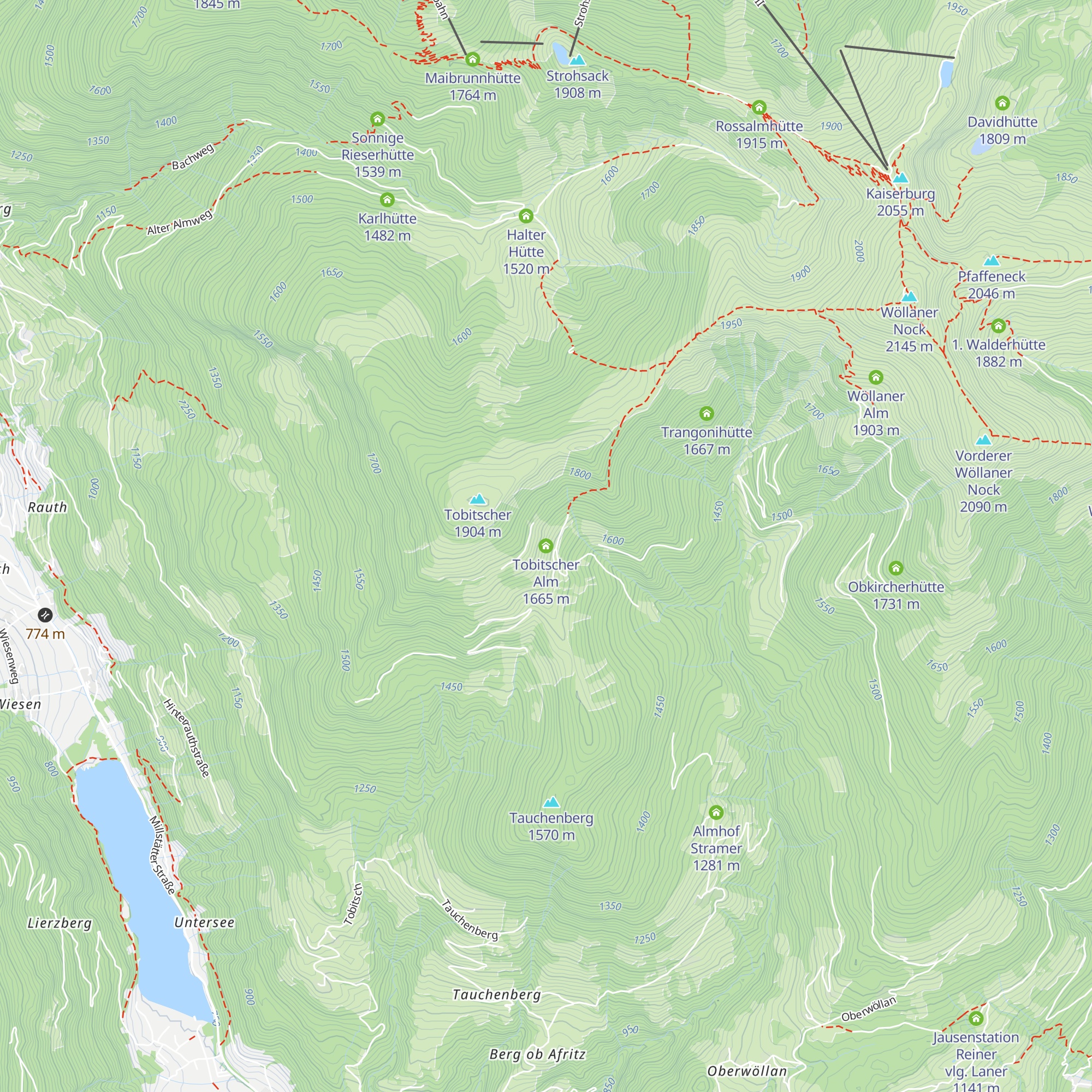 Tobitscher Alm map