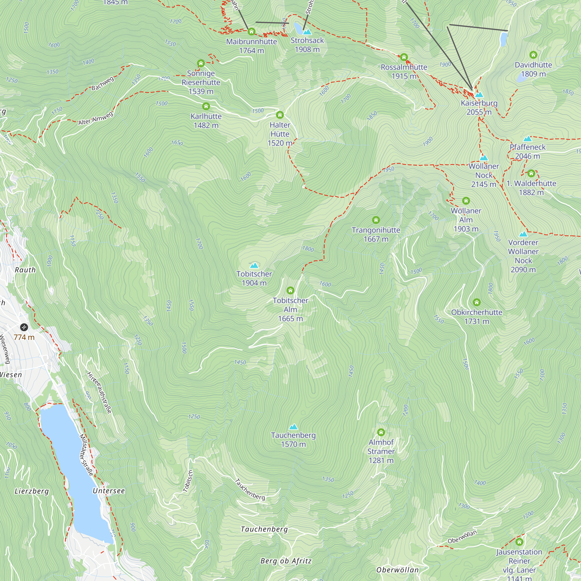 Tobitscher Alm map