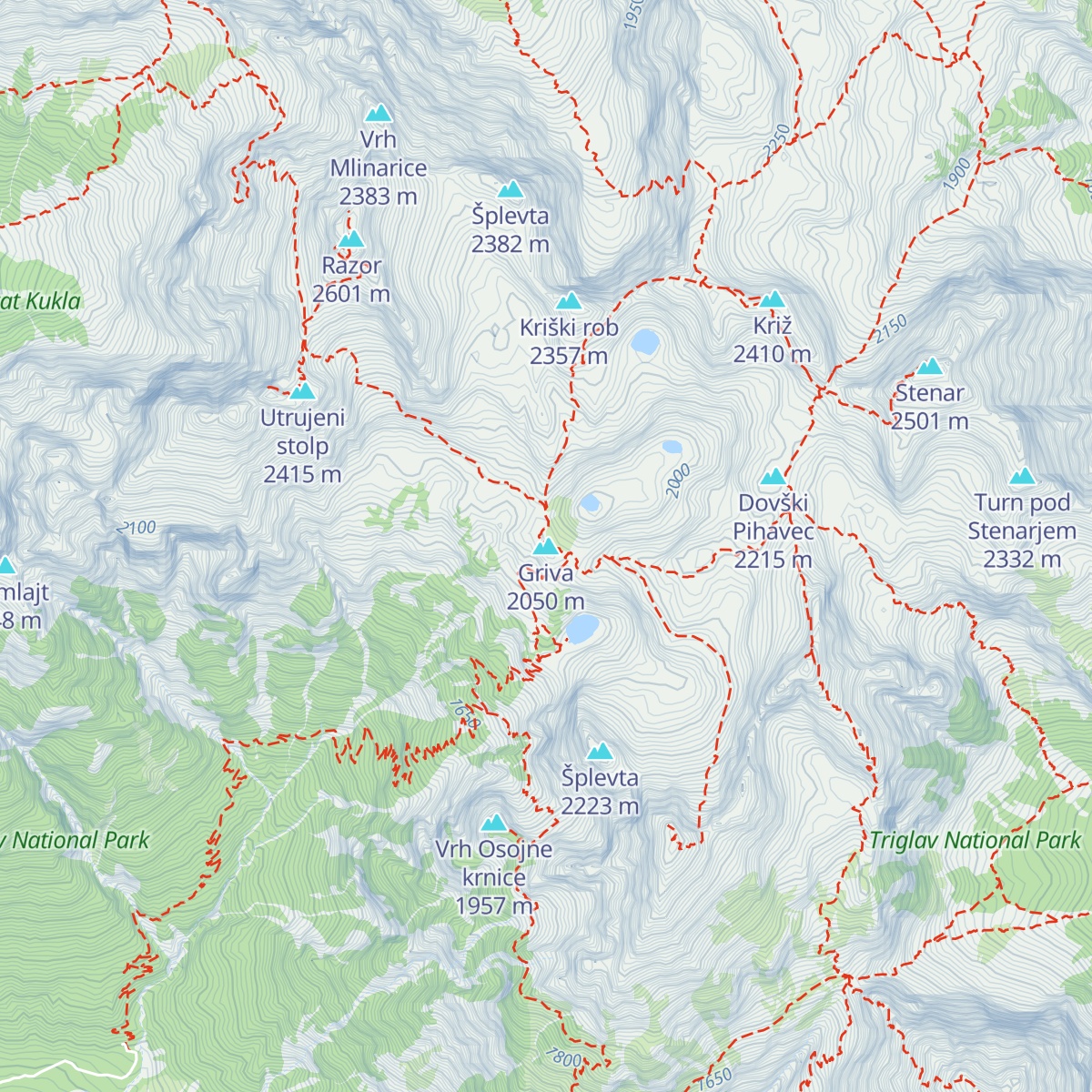 Pogačnikov dom na Kriških Podih map